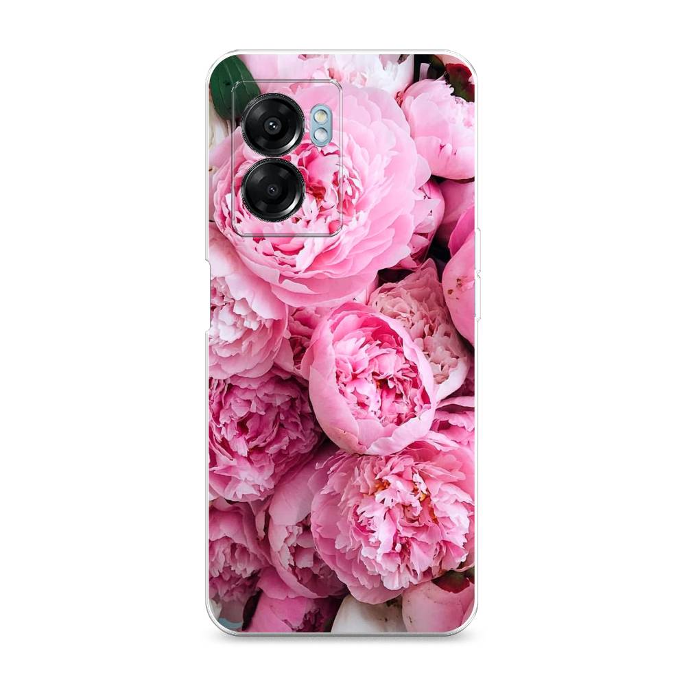 

Чехол на Oppo A57 5G/OnePlus Nord N300 5G "Розовые пионы", Бежевый;розовый, 2510250-2