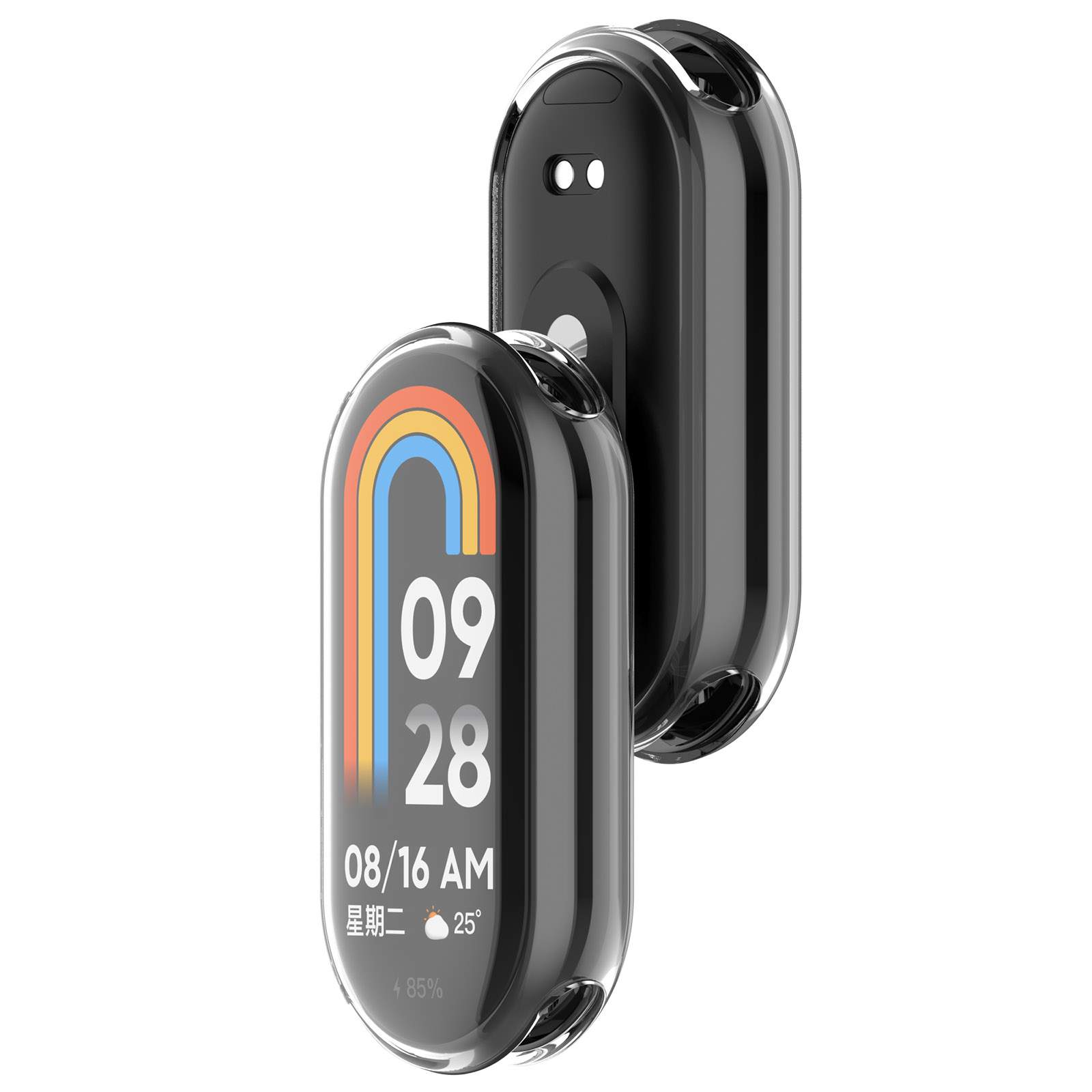 Защитный чехол TPU для Xiaomi Mi Band 8/9/9 NFC/9 Керамический корпус, прозрачный