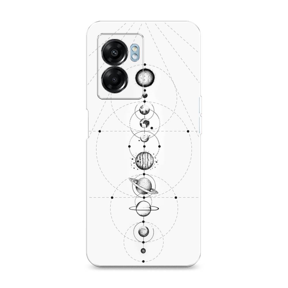 

Чехол на Oppo A57 5G/OnePlus Nord N300 5G "Парад планет", Серый, 2510250-2