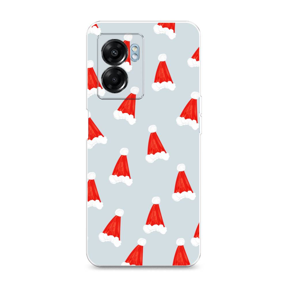 

Чехол на Oppo A57 5G/OnePlus Nord N300 5G "Новогодние шапочки", Белый;красный;серый, 2510250-5