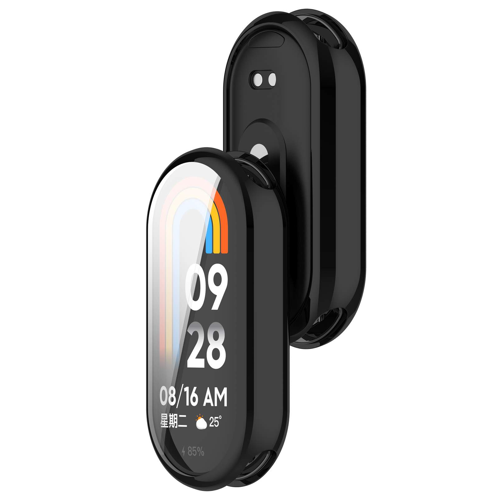 Защитный чехол TPU для Xiaomi Mi Band 8/9/9 NFC/9 Керамический корпус, черный