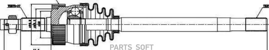 

Привод В Сборе Jeep Cherokee Ii/Grand/Wrangler I-Ii 2.5-4.0 84-06 Лев. +Abs GSP арт. 21600