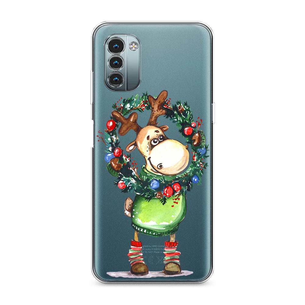 

Чехол на Nokia G11 "Олень с новогодним венком", 125050-4
