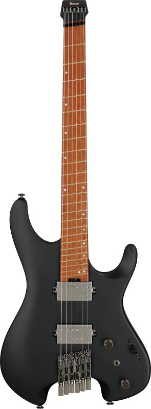 IBANEZ QX52-BKF безголовая электрогитара, 6 струн, HH, наклонные лады, цвет - чёрный