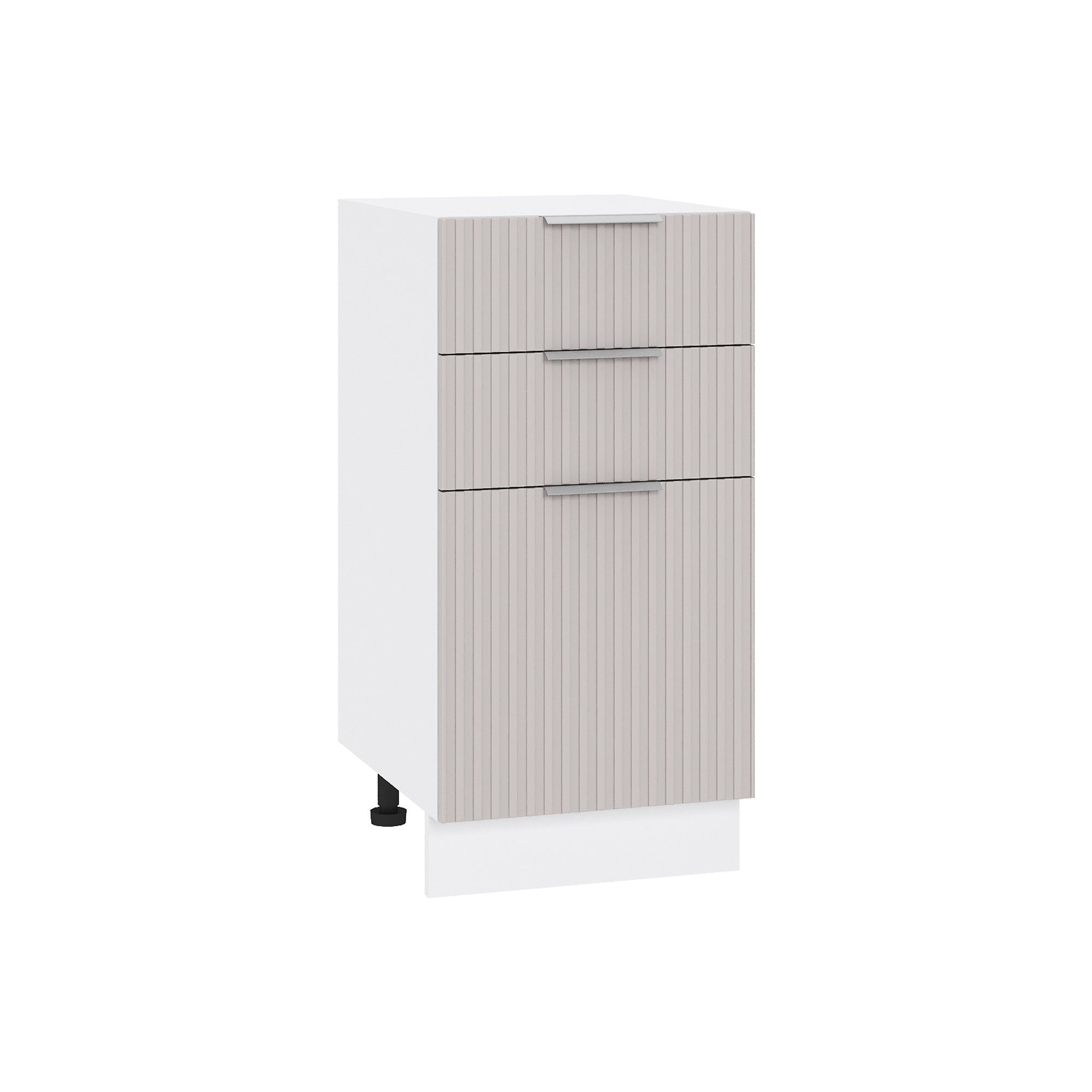 

Кухонный модуль напольный Сурская мебель Сиэль Ян 40x47,8x81,6 см с 3-мя ящиками, Белый;серый, Сиэль Ян
