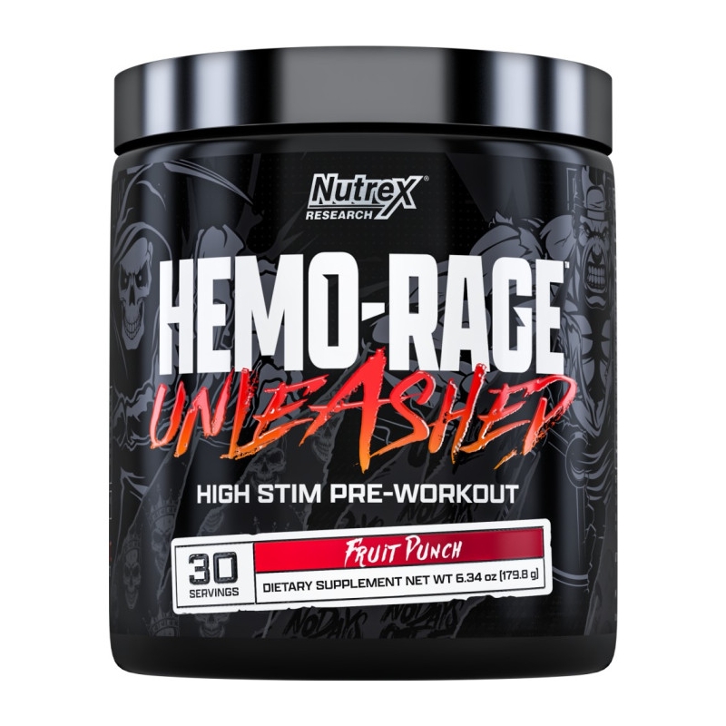 Предтренировочный комплекс NUTREX Hemo Rage Unleashed, Фруктовый пунш, 30 порций