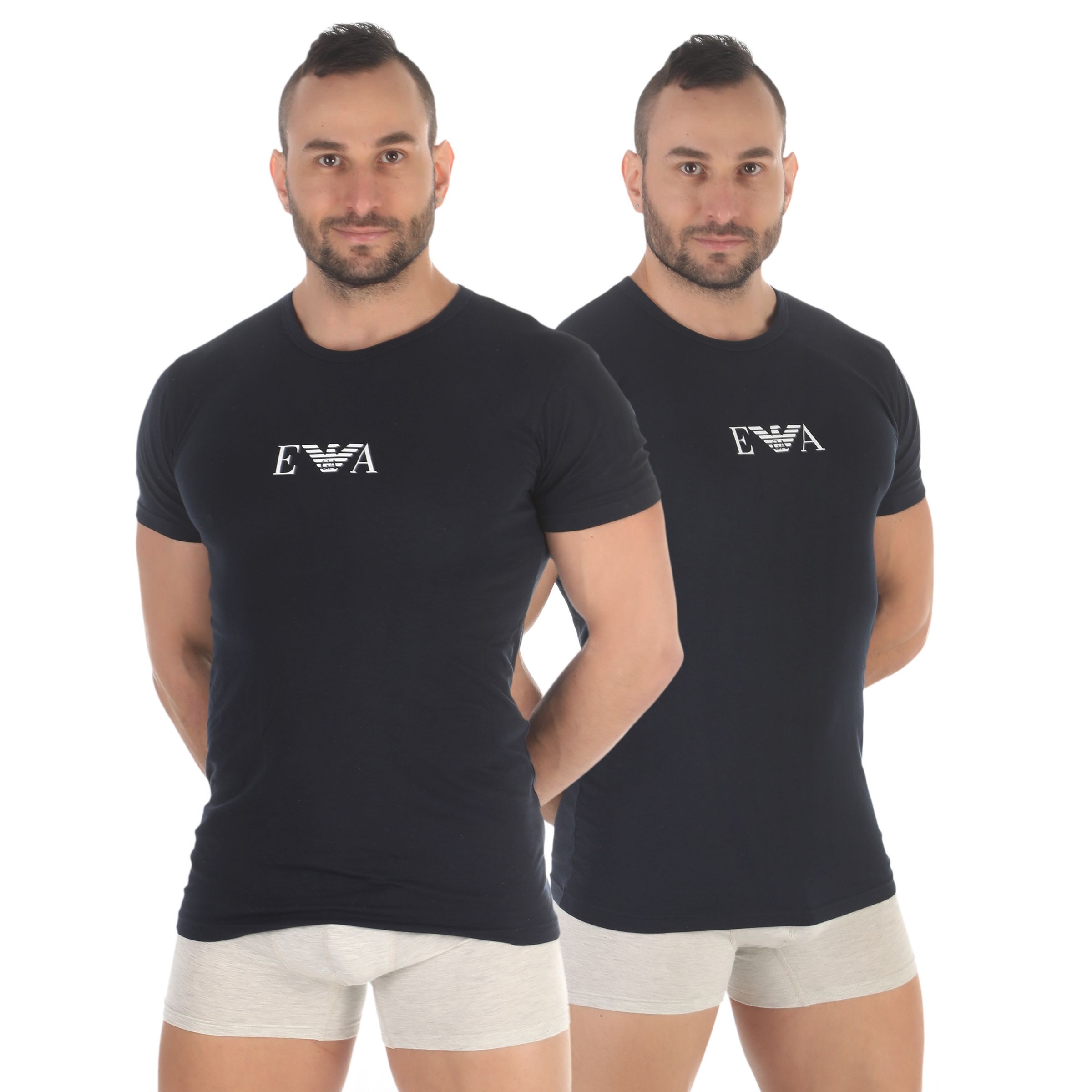 Футболка домашняя мужская Emporio Armani 111267_CC715 27435 синяя 2XL