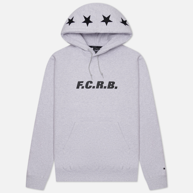 

Мужская толстовка F.C. Real Bristol Star Applique Classic Logo Hoodie серый, Размер L, Star Applique Classic Logo Hoodie