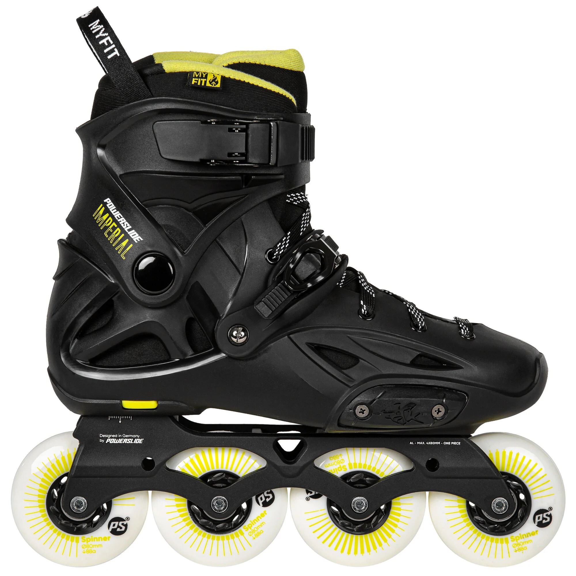 

Роликовые Коньки Powerslide Imperial One 80 Black/Yellow (Eur:43-44), Imperial One 80