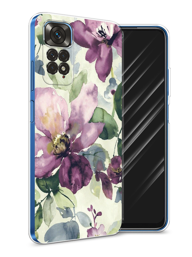 

Чехол Awog на Xiaomi Redmi Note 11 4G Global/Redmi Note 11S "Сиреневые цветы-акварель", Разноцветный, 313850-10