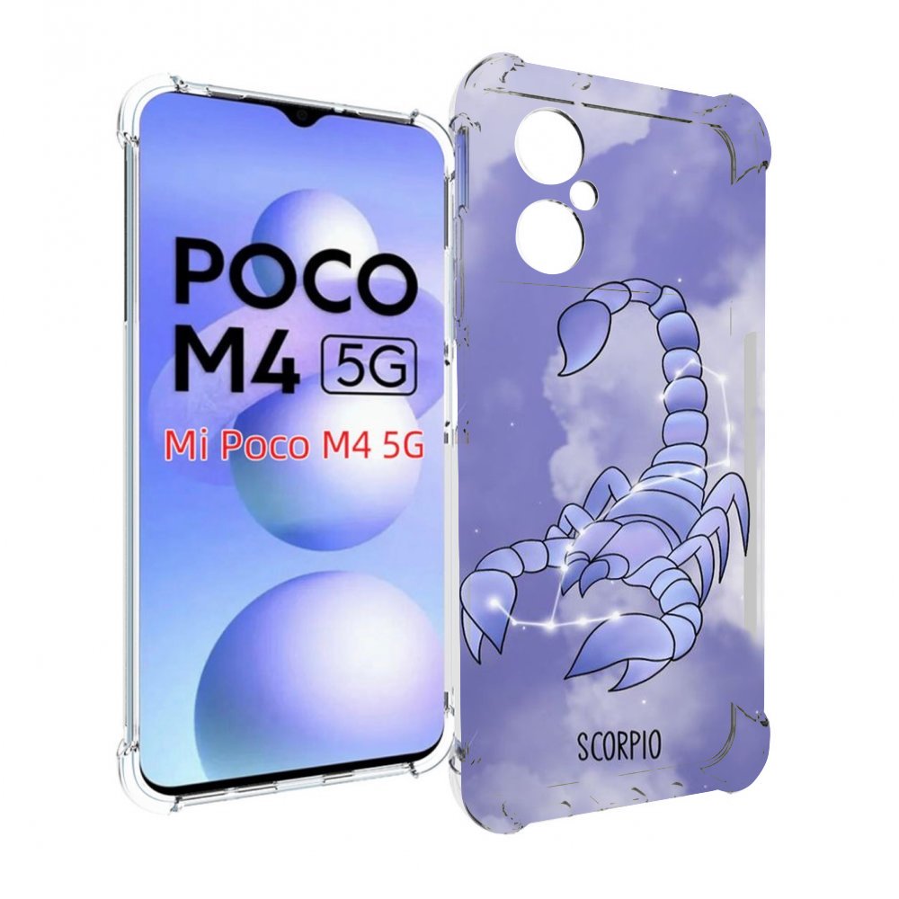 

Чехол MyPads знак зодиака скорпион 2 для Xiaomi Poco M4 5G, Прозрачный, Tocco