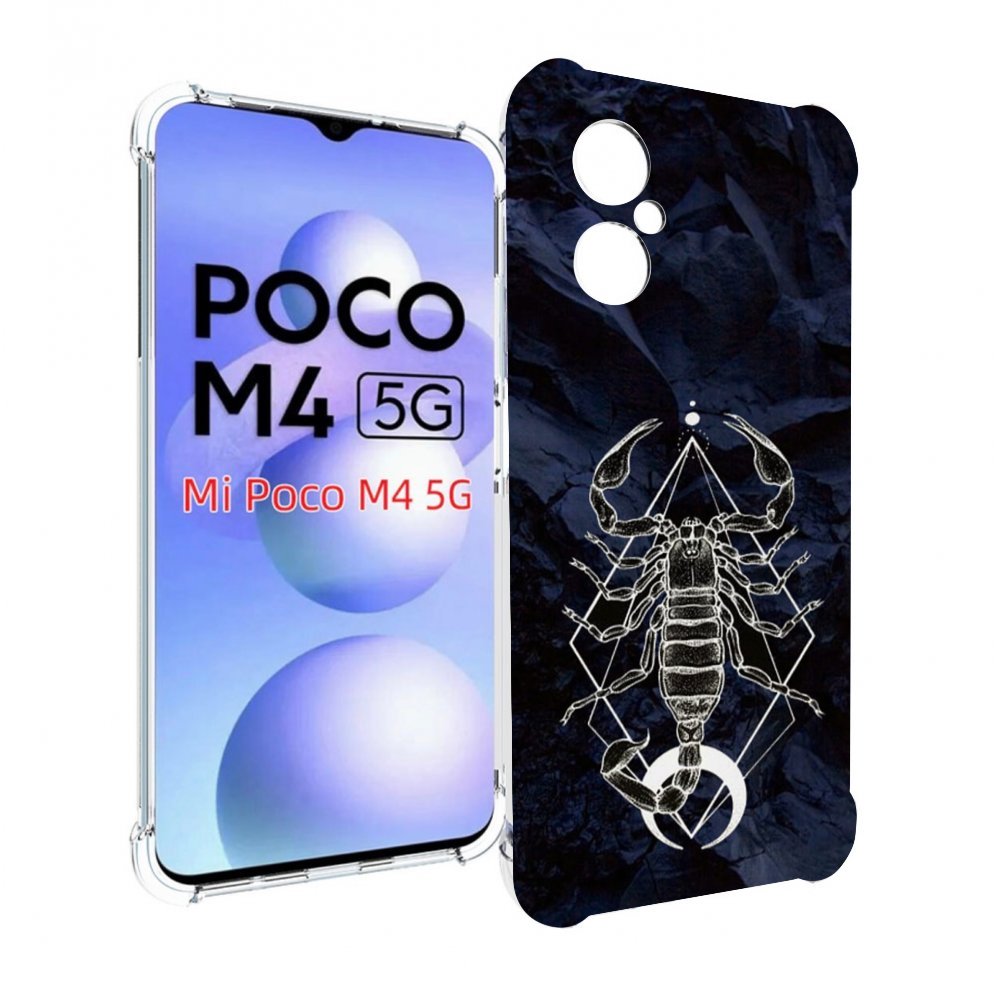 

Чехол MyPads знак зодиака скорпион 3 для Xiaomi Poco M4 5G, Прозрачный, Tocco