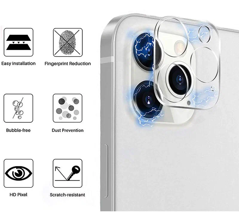 фото Защитное стекло на камеру iphone 12 mini / защита камеры qvatra