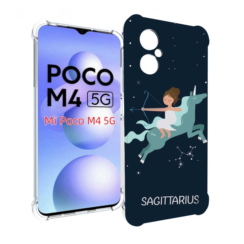 

Чехол MyPads знак зодиака стрелец 5 для Xiaomi Poco M4 5G, Прозрачный, Tocco