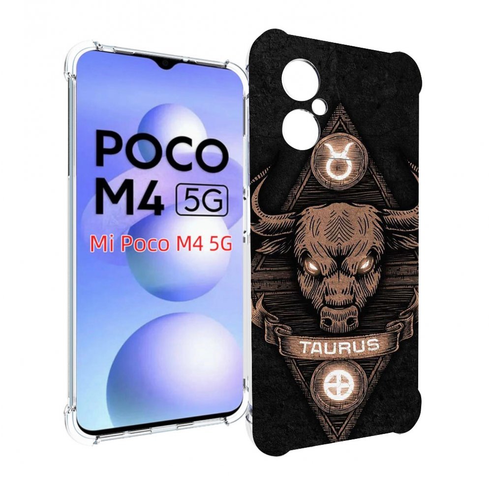 

Чехол MyPads знак зодиака телец 2 для Xiaomi Poco M4 5G, Прозрачный, Tocco
