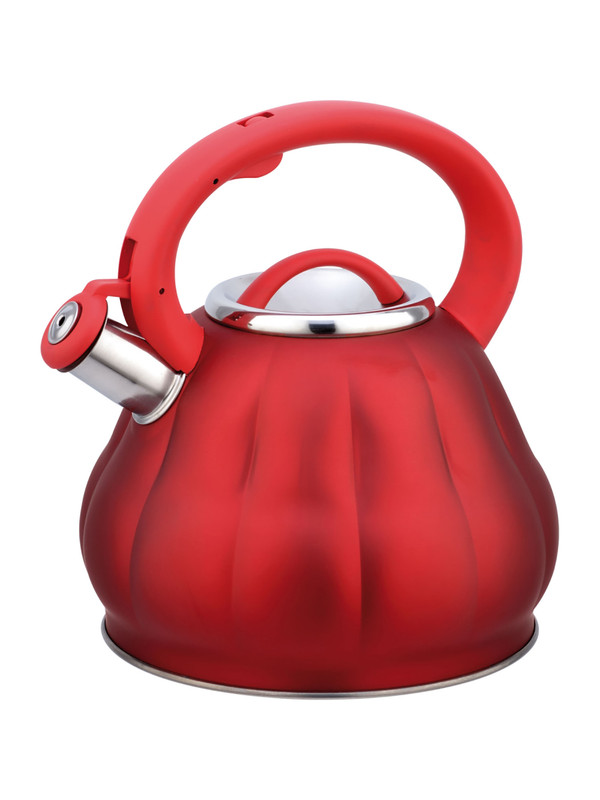 Чайник со свистком нержавеющая сталь Berlinger 3,0л 9914BH red