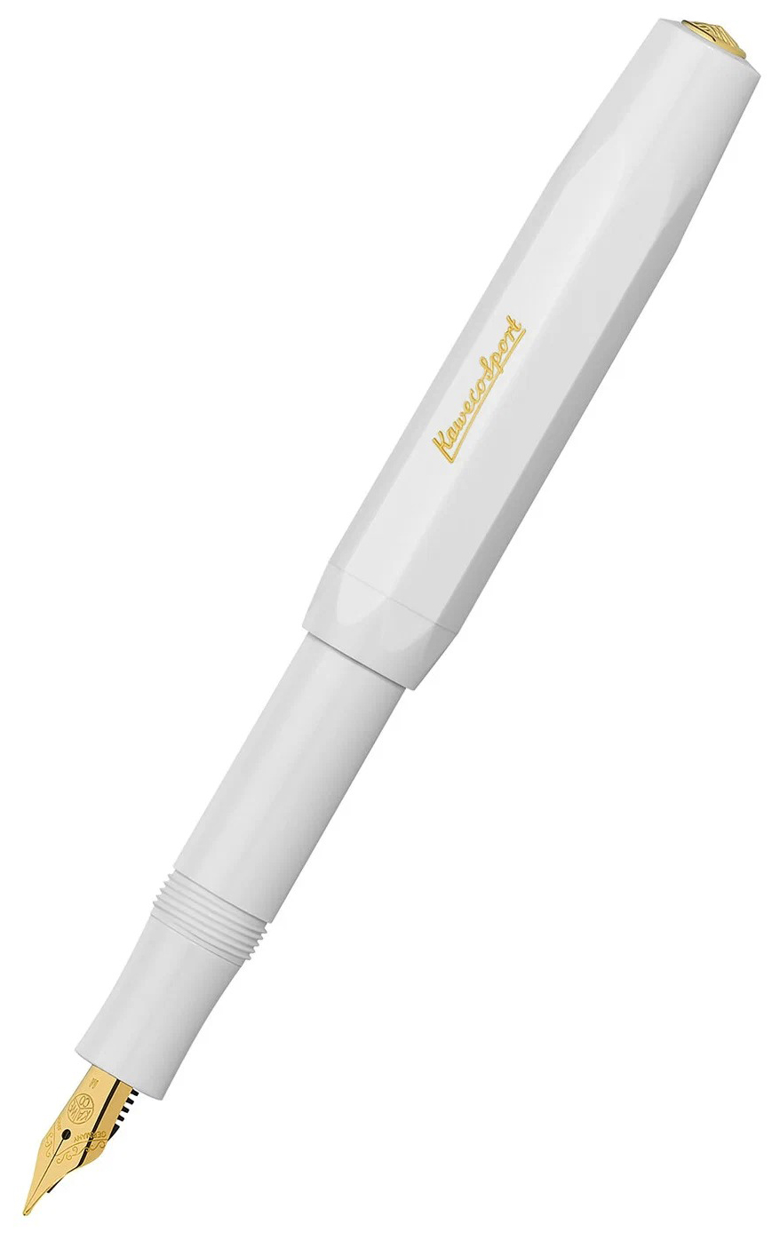 

Перьевая ручка Kaweco Classic Sport B белая корпус из пластика перо позолота, 10000015