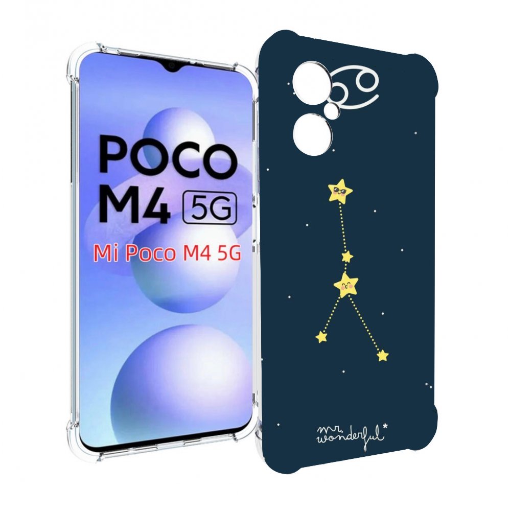 

Чехол MyPads знак-зодиака-рак-3 для Xiaomi Poco M4 5G, Прозрачный, Tocco