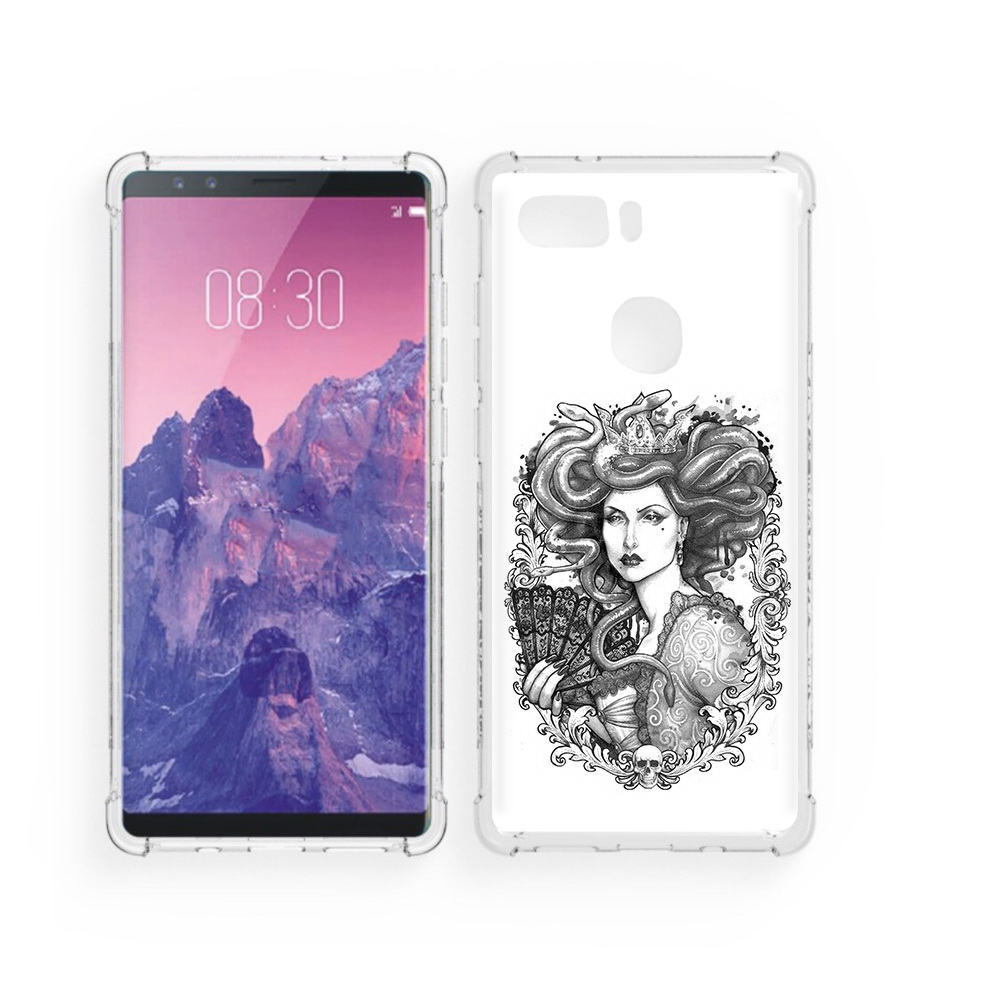 

Чехол MyPads Tocco для ZTE Nubia Z17S медуза черно белый (PT94929.470.472), Прозрачный, Tocco