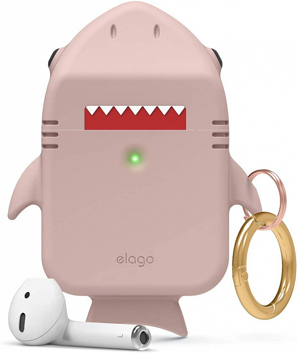 фото Чехол elago shark для airpods sand pink