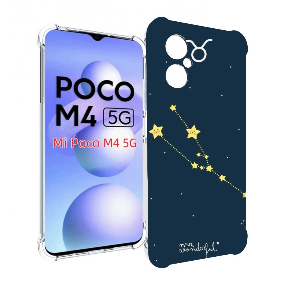 

Чехол MyPads знак-зодиака-телец-4 для Xiaomi Poco M4 5G, Прозрачный, Tocco