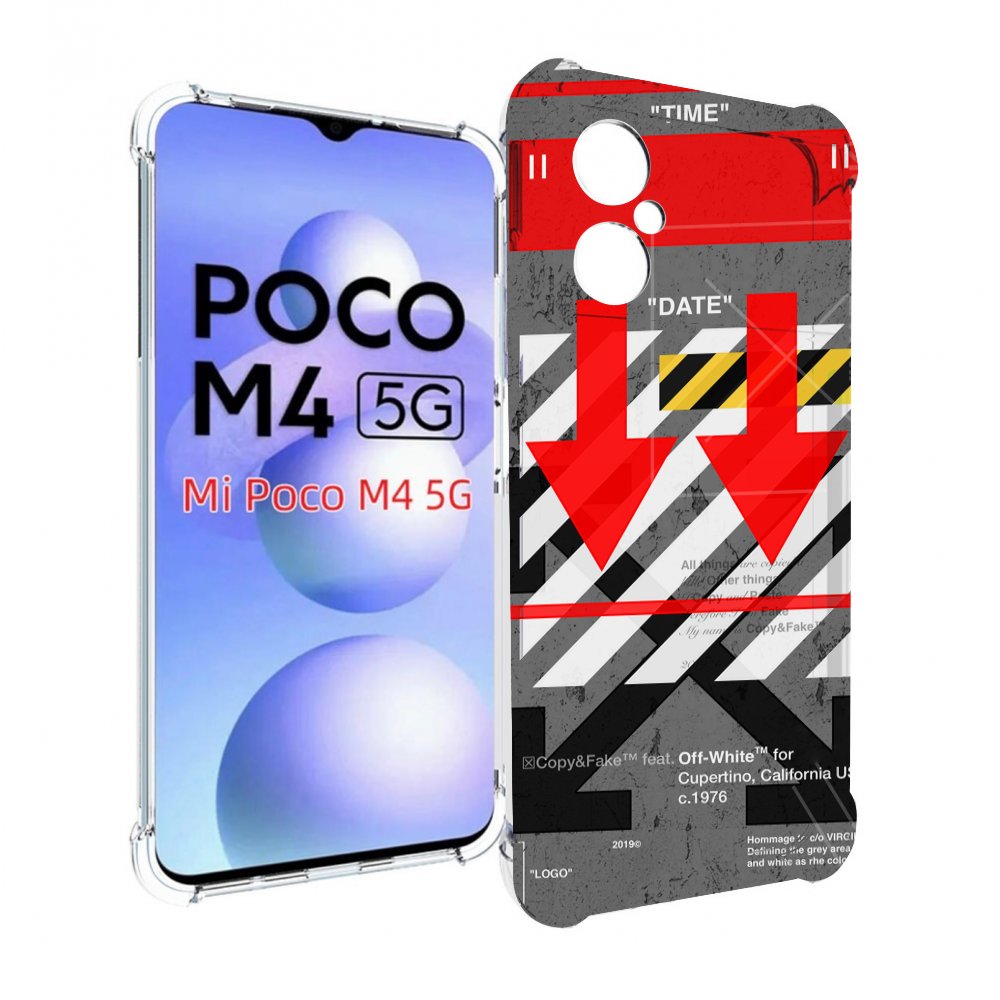 

Чехол MyPads знаки-логотипы для Xiaomi Poco M4 5G, Прозрачный, Tocco