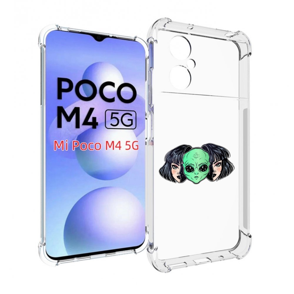 

Чехол MyPads инопланетянин в девочке женский для Xiaomi Poco M4 5G, Прозрачный, Tocco