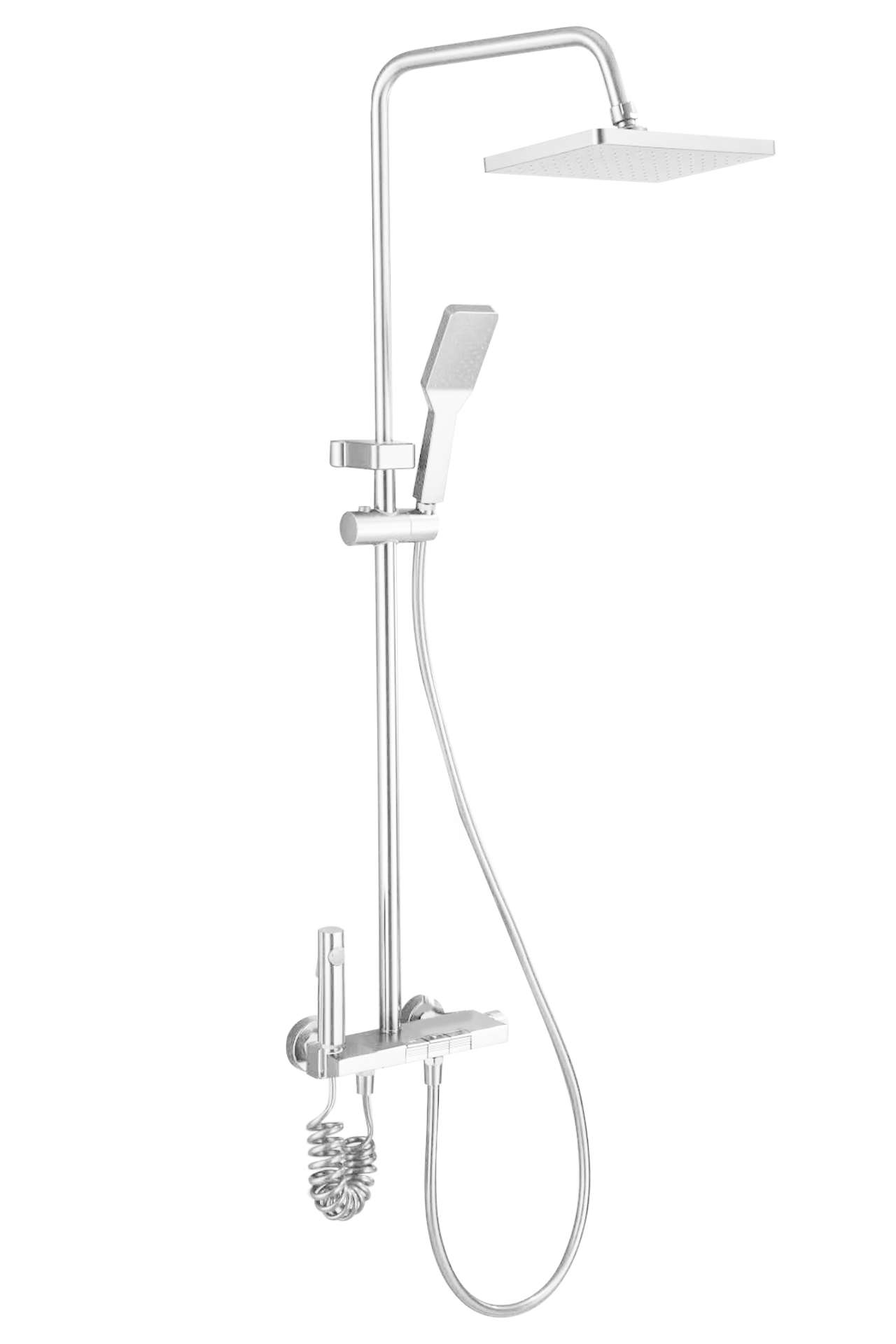 Душевая система с тропическим душем EKKO E2508-8, белый матовый