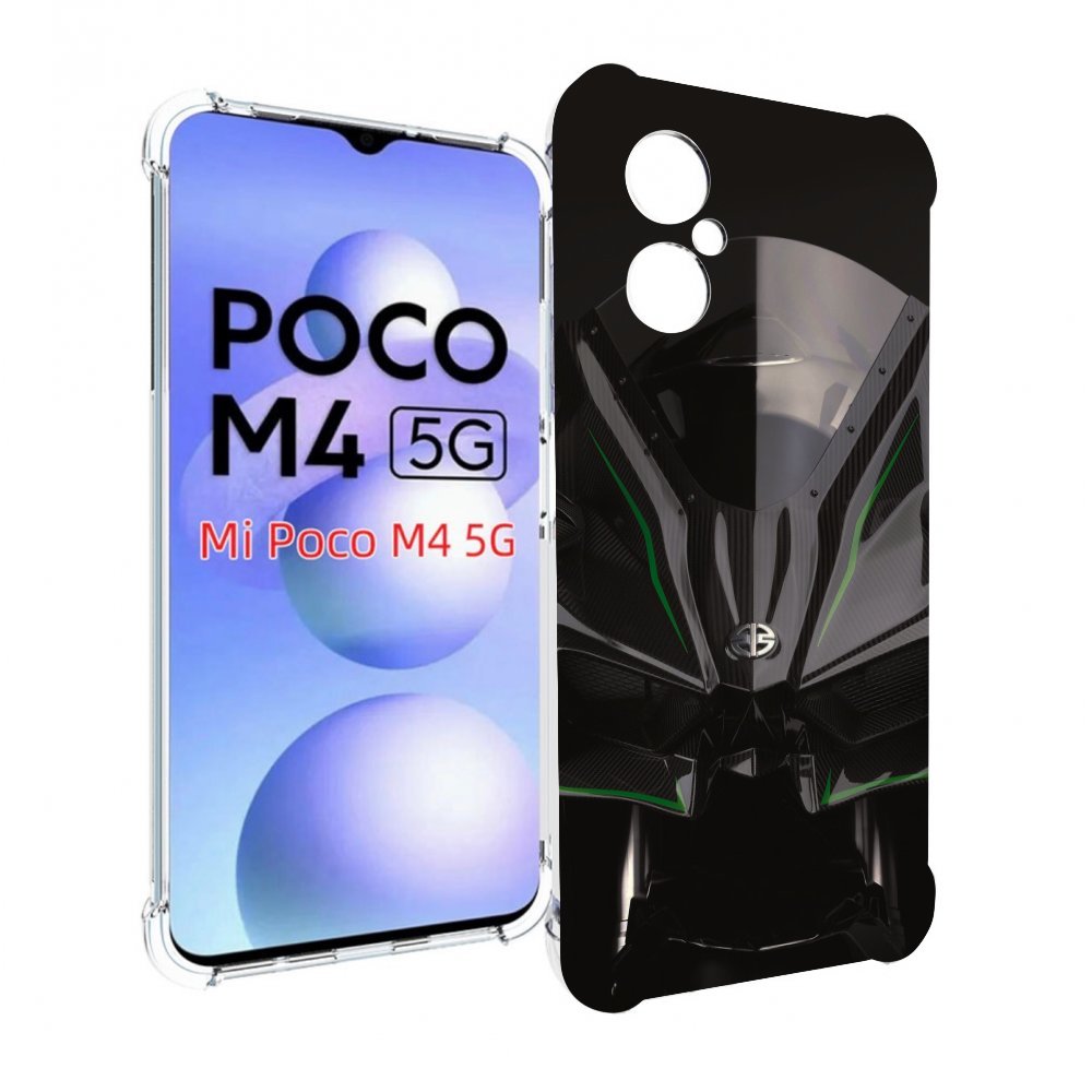 

Чехол MyPads кавасаки мото для Xiaomi Poco M4 5G, Прозрачный, Tocco
