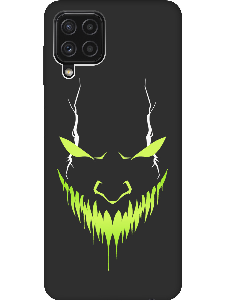 

Силиконовый чехол на Samsung Galaxy A22/M32/M22 с принтом "Evil Face" матовый черный, Черный;белый;зеленый, 730829551