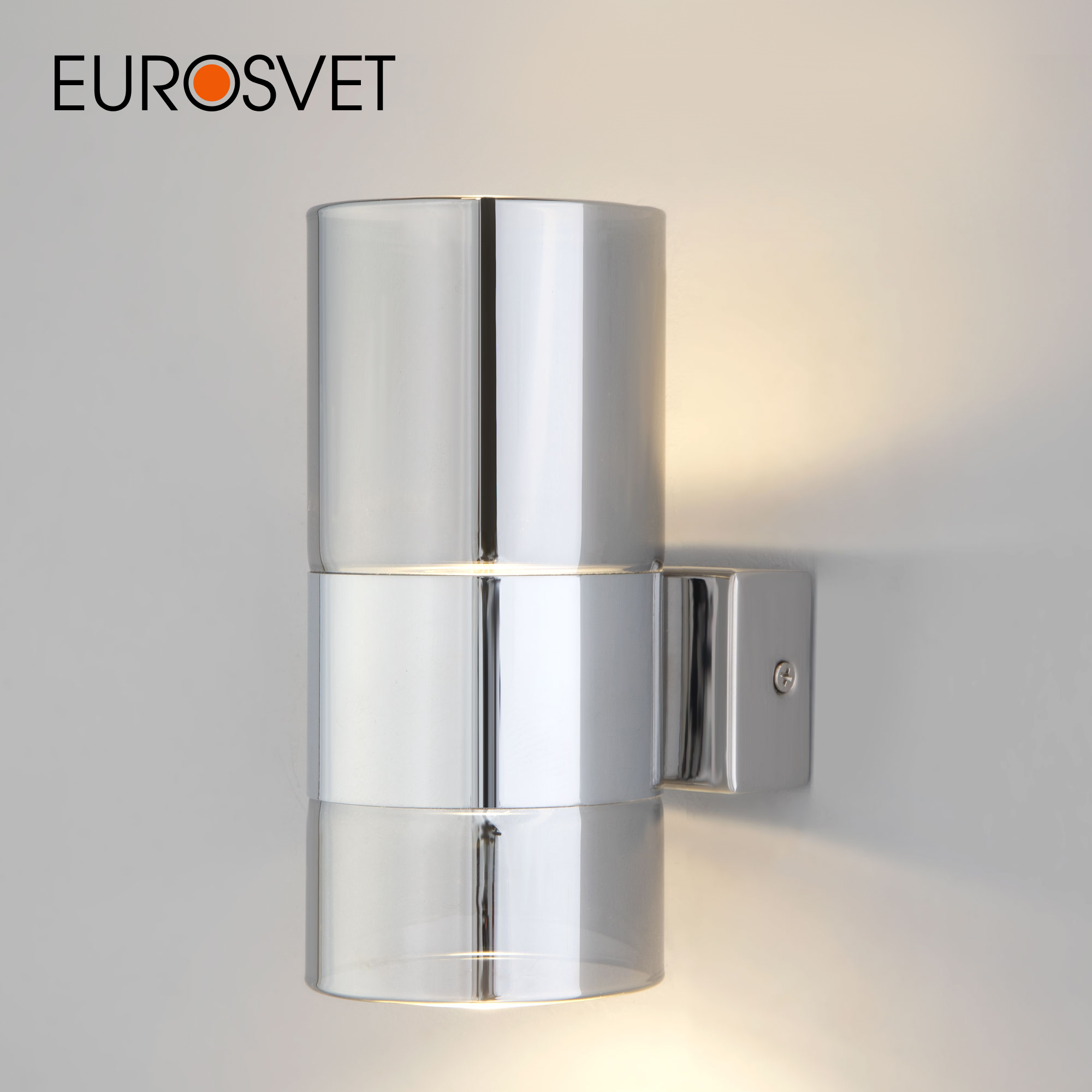 

Настенный светодиодный светильник Eurosvet Watford 40021/1 LED хром дымчатый плафон