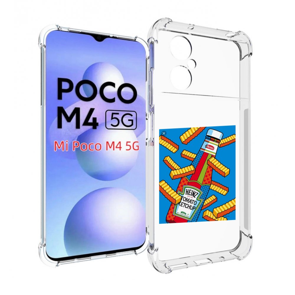 

Чехол MyPads картошка с соусом для Xiaomi Poco M4 5G, Прозрачный, Tocco
