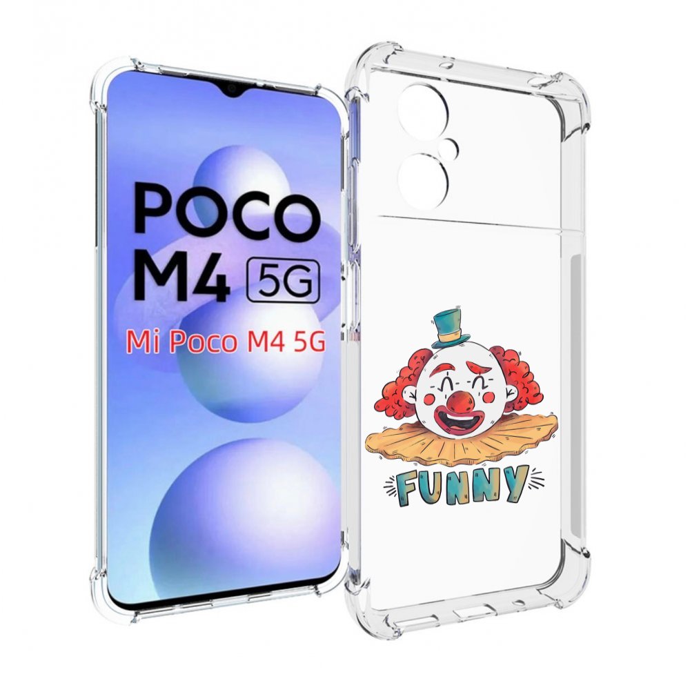 

Чехол MyPads клоун-смешной для Xiaomi Poco M4 5G, Прозрачный, Tocco