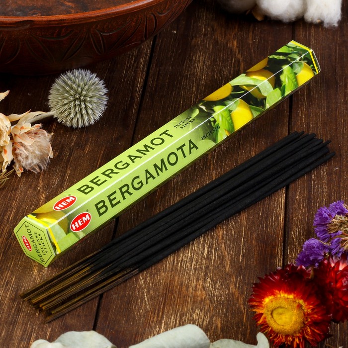 

Благовония HEM "Bergamot. Бергамот", 20 палочек в упаковке, шестигранник, HEM