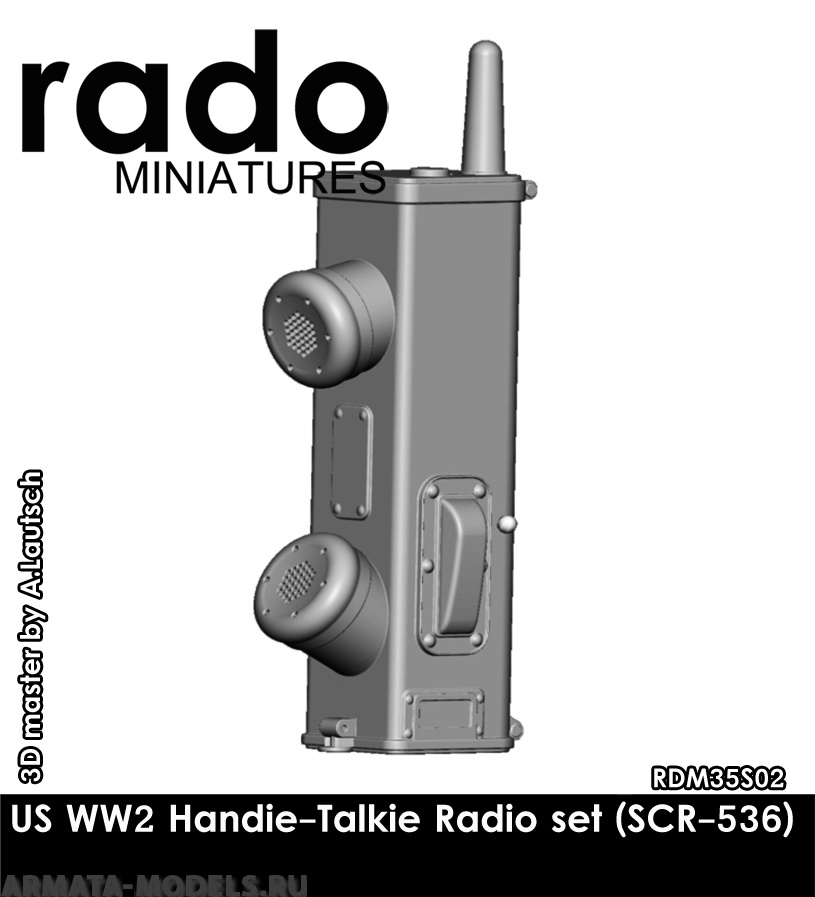 RDM35S02 Набор декораций из смолы US WW2 Handie-Talkie Radio Set SCR-536