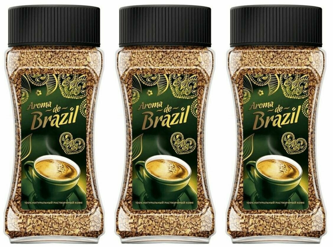 Кофе растворимый GRAND Aroma de Brazil, 95 г х 3 шт