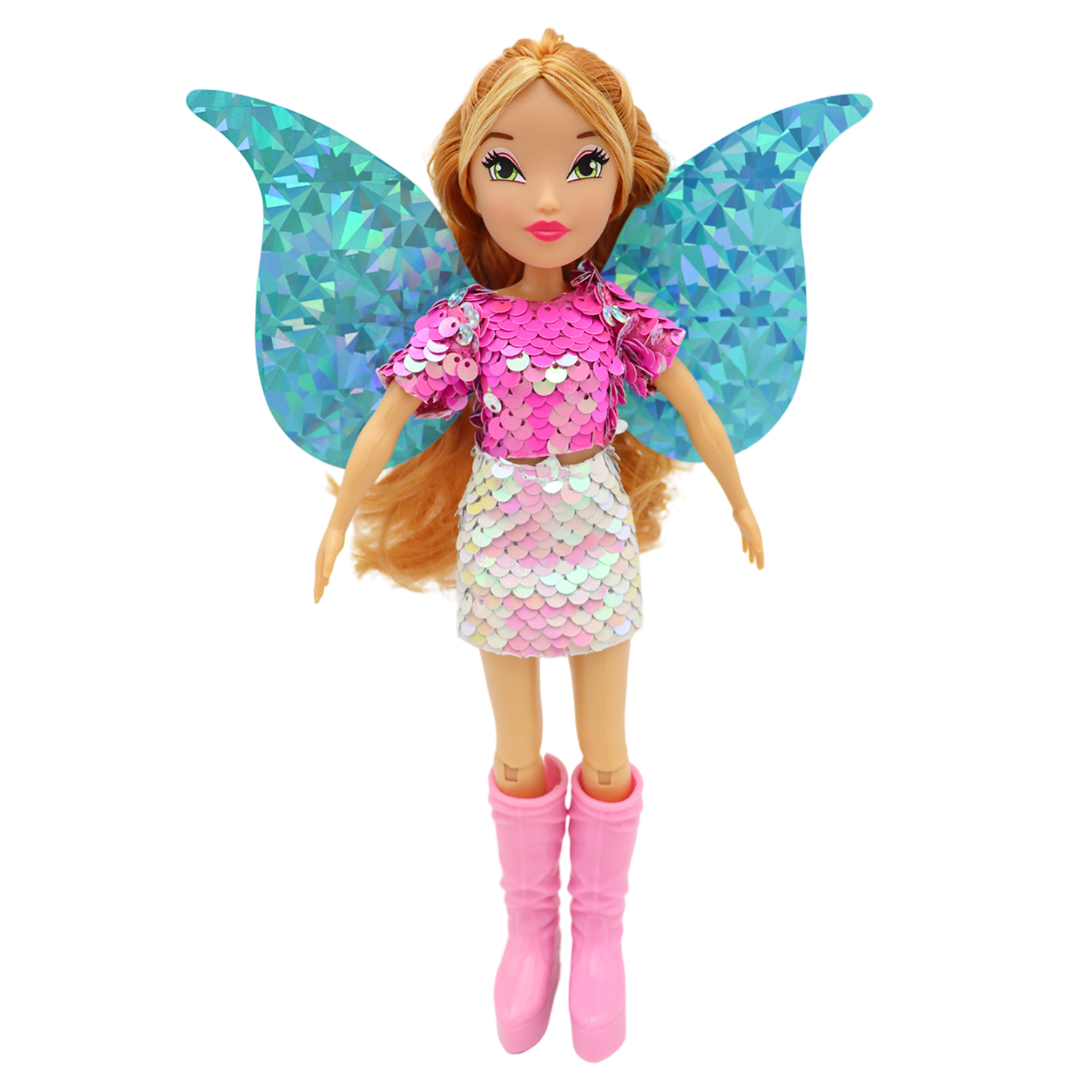 Кукла WINX Club шарнирная Magic reveal Флора с крыльями 3 шт, 24 см, IW01302202 кукла winx club красотка layla