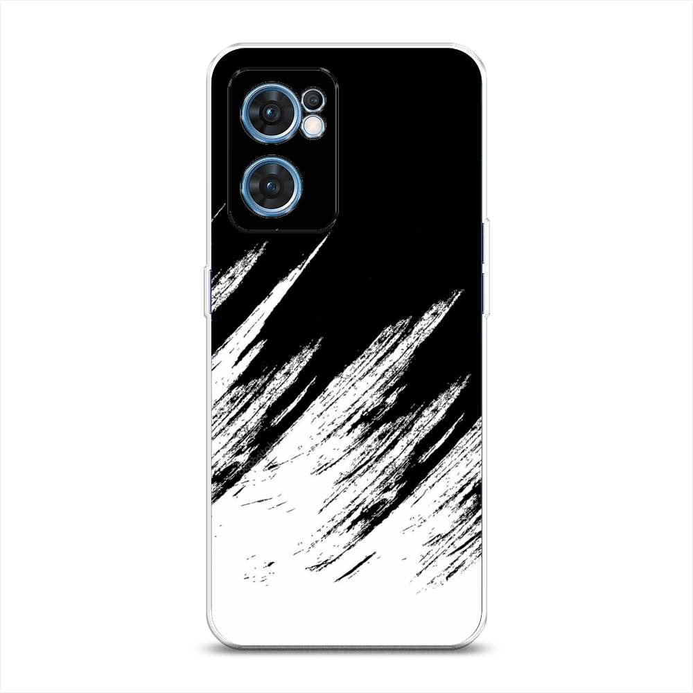 фото Силиконовый чехол "черно белые брызги" на oppo find x5 lite awog