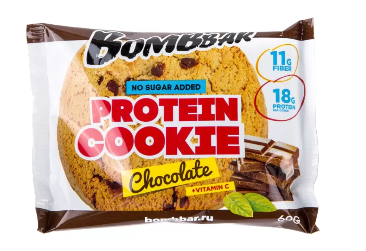 

Печенье протеиновое BOMBBAR Protein Cookie, вкус Шоколад, 3 шт х 60 г