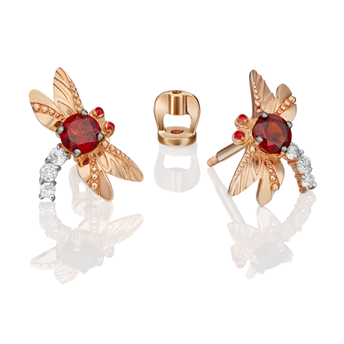 

Серьги-пусеты из красного золота с гранатом PLATINA jewelry 02-4679-00-264-1110-57_0, 02-4679-00-264-1110-57_0
