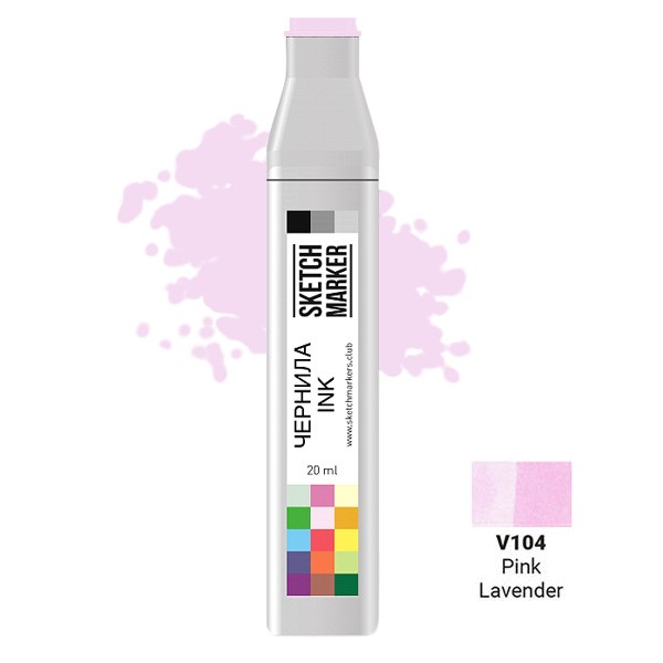 

Заправка для маркеров Sketchmarker на спиртовой основе V104 Розовая лаванда, SI-V104