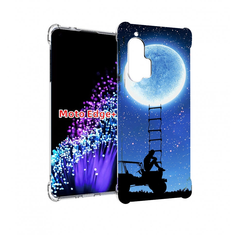 

Чехол MyPads Машина-на-лун для Motorola Edge+ Plus, Прозрачный, Tocco