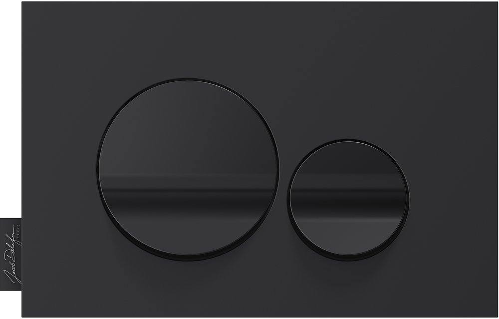 фото E20859-7-bmt панель смыва круглый дизайн, мат черный и глянц черный jacob delafon