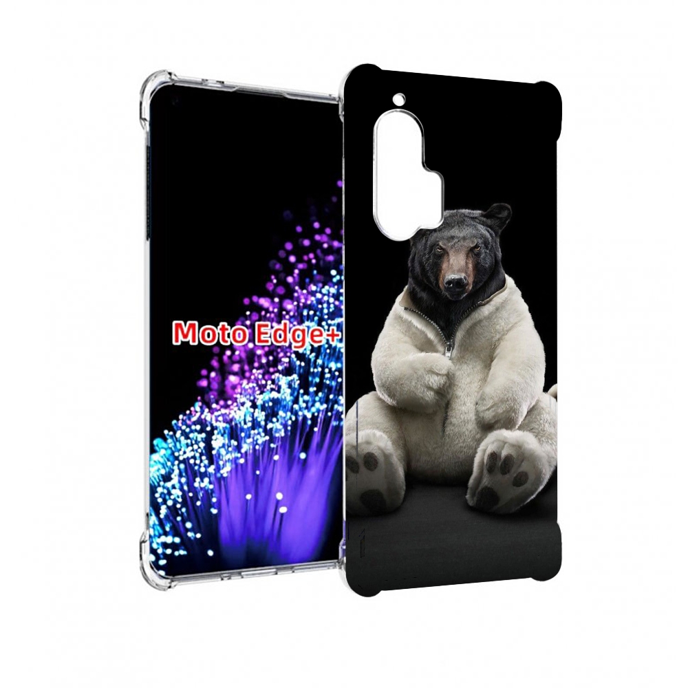 

Чехол MyPads Медведь-бурый-белый для Motorola Edge+ Plus, Прозрачный, Tocco