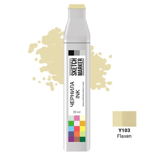 

Заправка для маркеров Sketchmarker на спиртовой основе Y103 Соломенный, SI-Y103