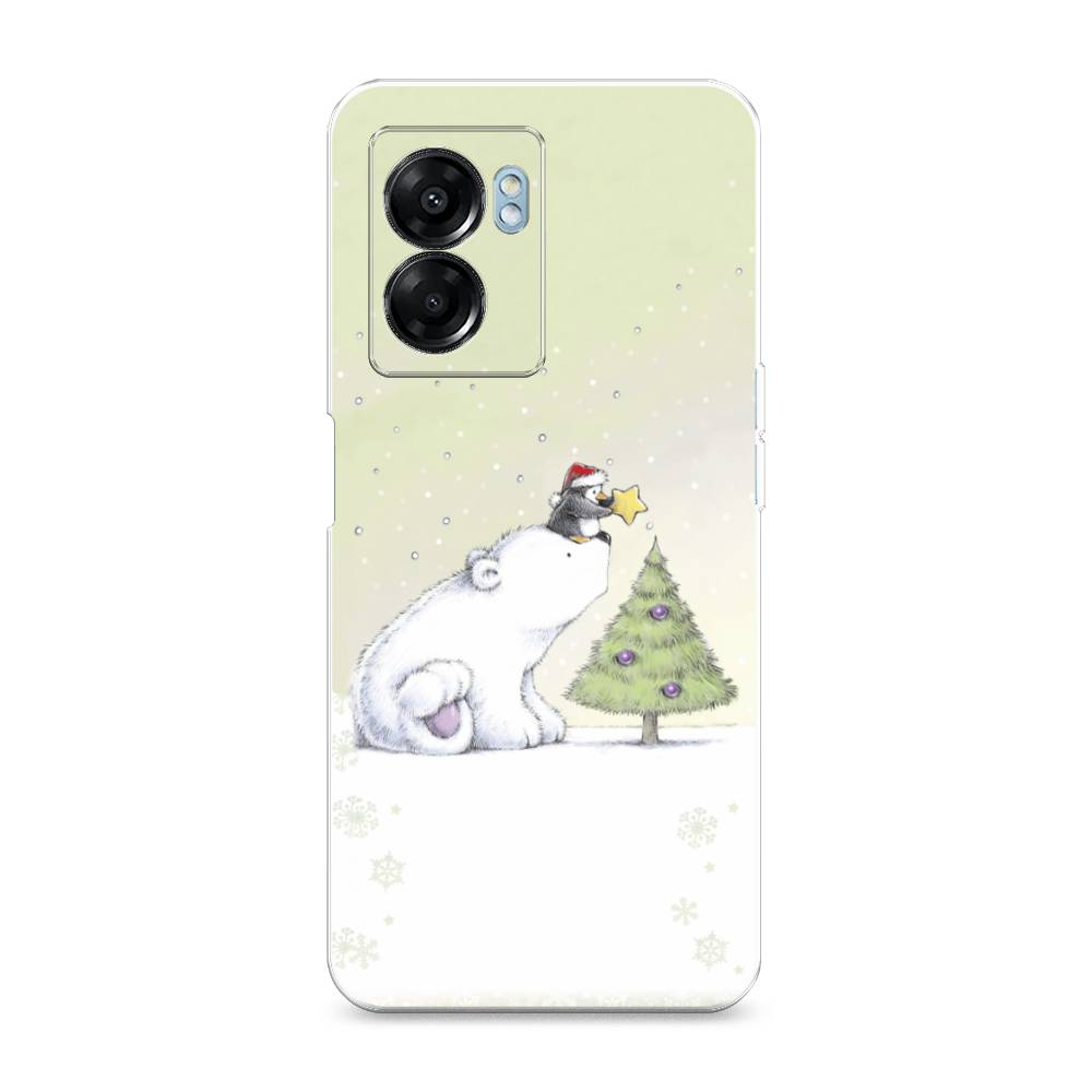 

Чехол на Oppo A57 5G/OnePlus Nord N300 5G "Украшение елки", Белый;бежевый, 2510250-5