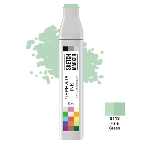 

Заправка для маркеров Sketchmarker на спиртовой основе G113 Бледно зеленый, SI-G113
