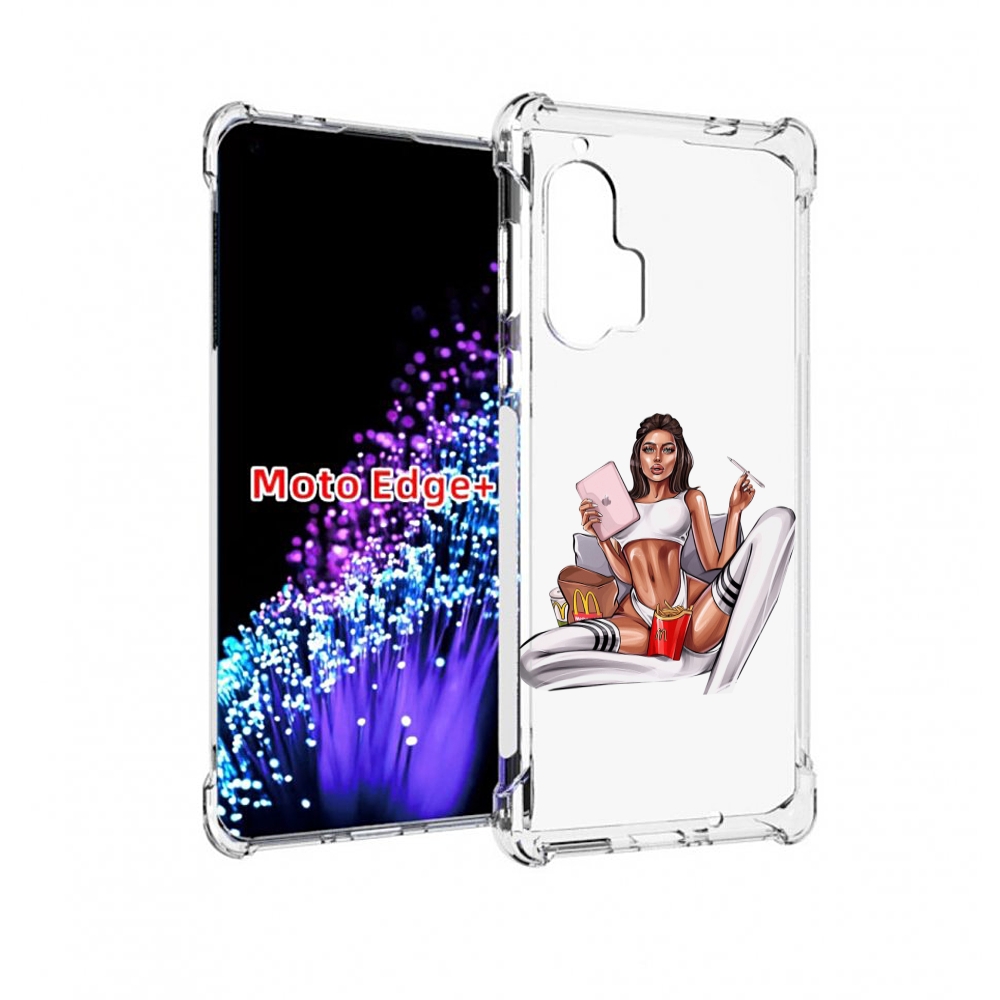 

Чехол MyPads Модная-иллюстрация-девушки женский для Motorola Edge+ Plus, Прозрачный, Tocco