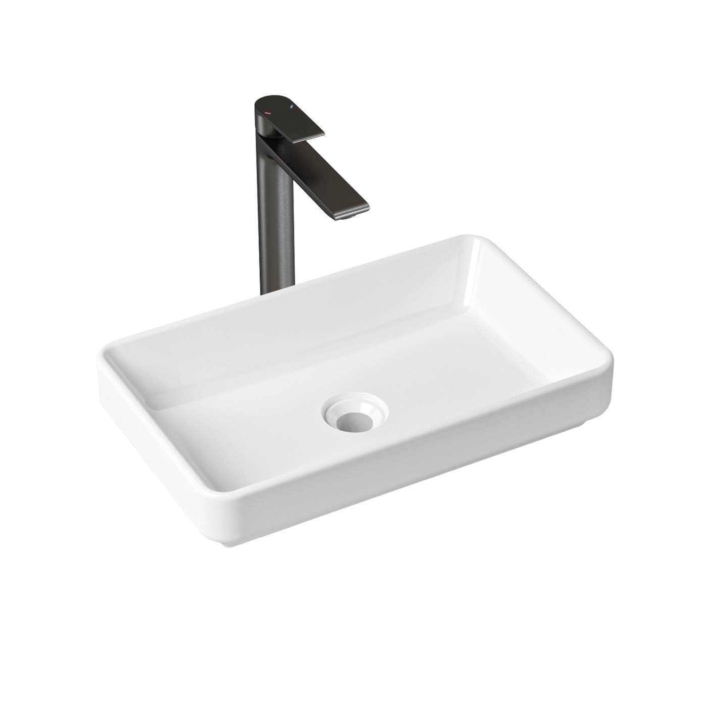 фото Комплект 2 в 1 lavinia boho bathroom sink slim 21510012, накладная раковина 55 см