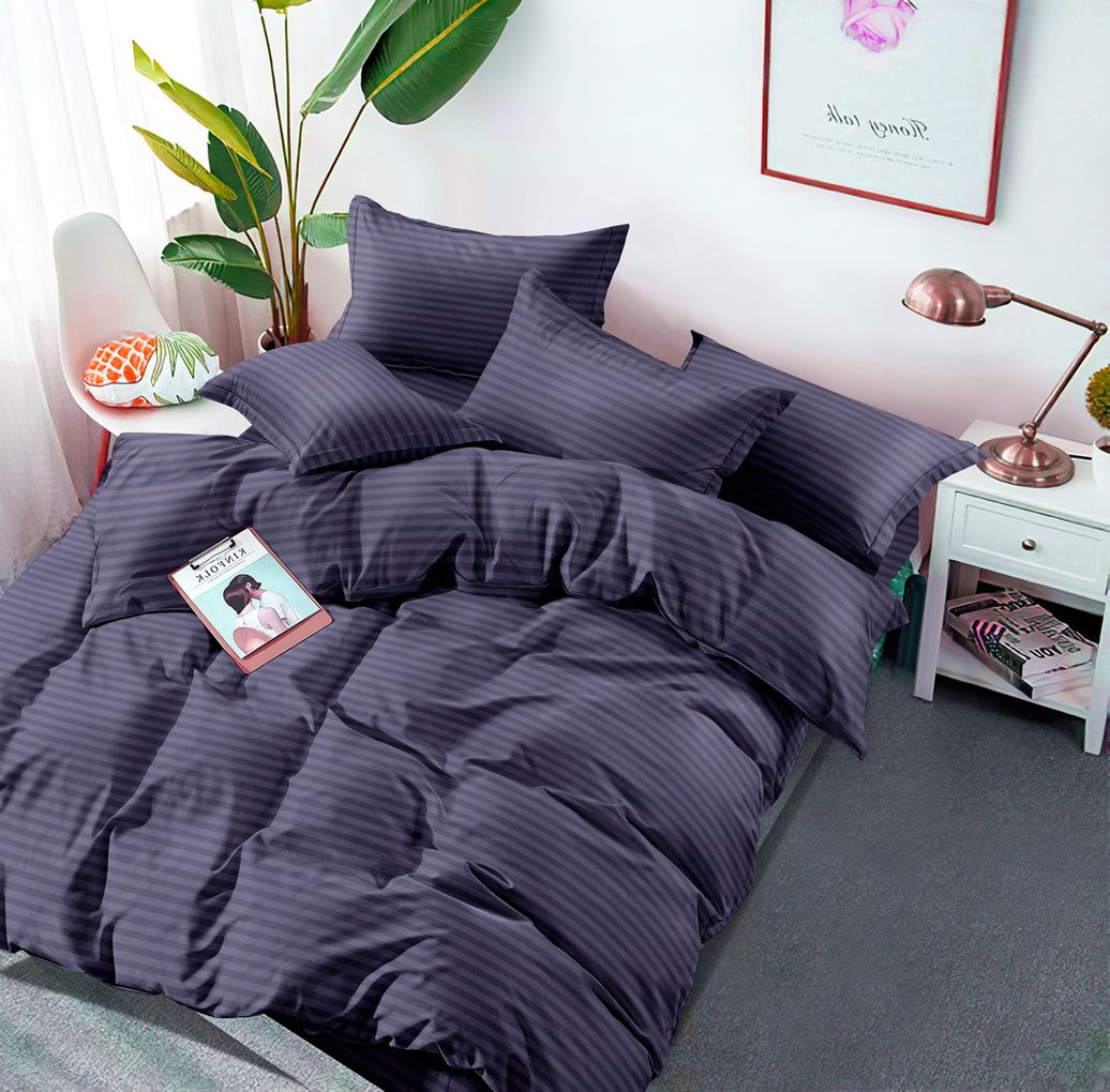 

Постельное бельё Maktex из страйп сатина 2 спальное Космос 1х1 с наволочками 50х70, из страйп сатина 2 спальное на резинке 140х200х30 50х70